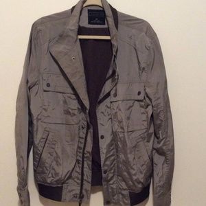 Forever 21 Men's Gray Light Spring Military Jacket